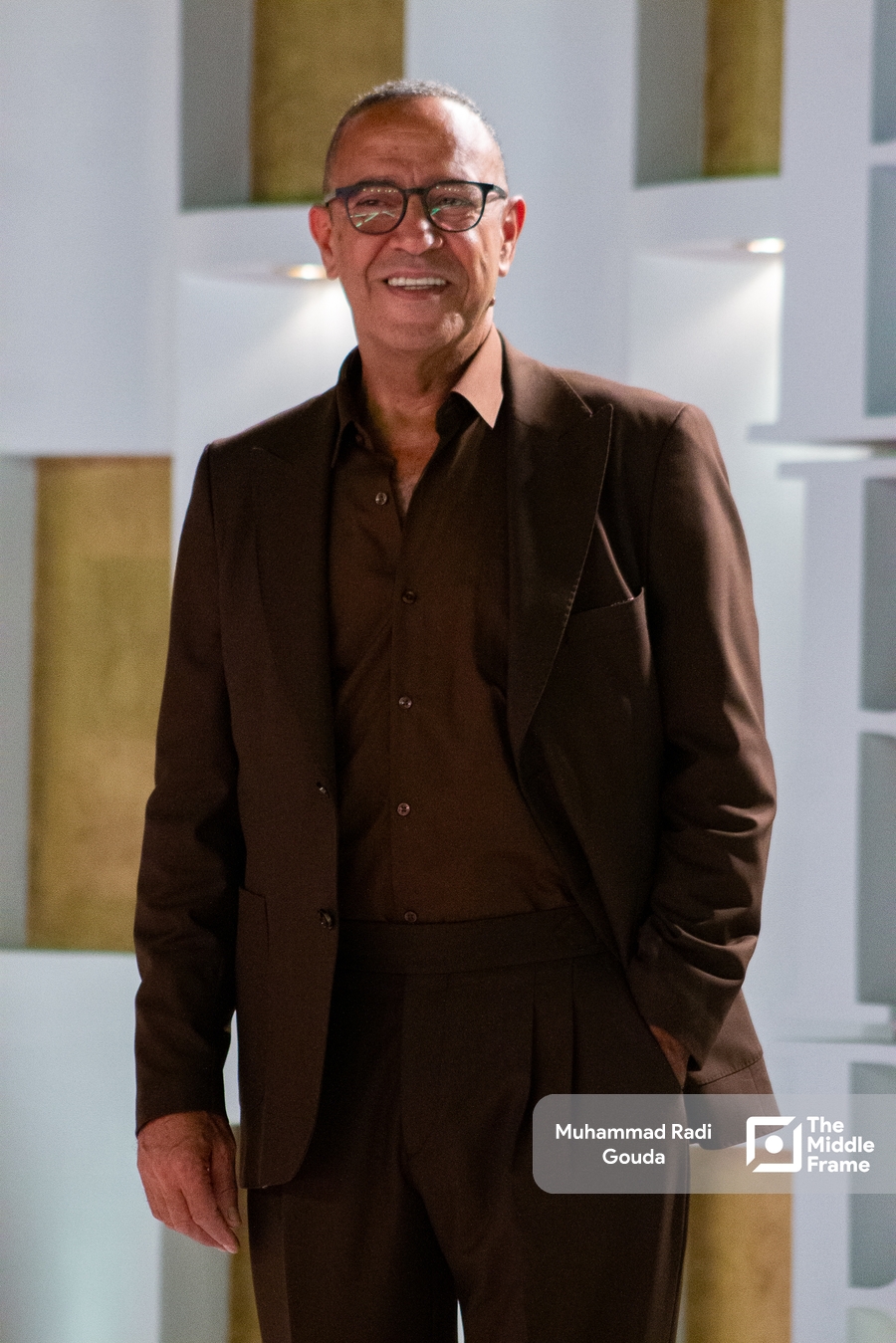 The famous actor Ashraf Abdel Baqi posing for the camera