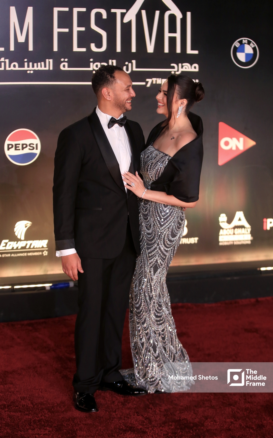 Hanadi Mahana and Ahmed Khaled Saleh at the El Gouna Film Festival 2024.