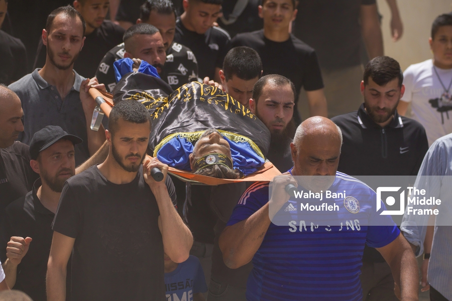 Martyrs funeral processions from Jenin refugee camp West Bank-Palestine.