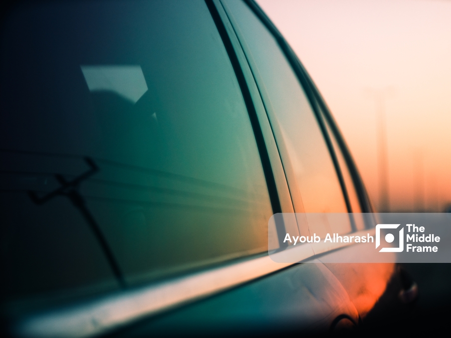 a side view mirror of a car