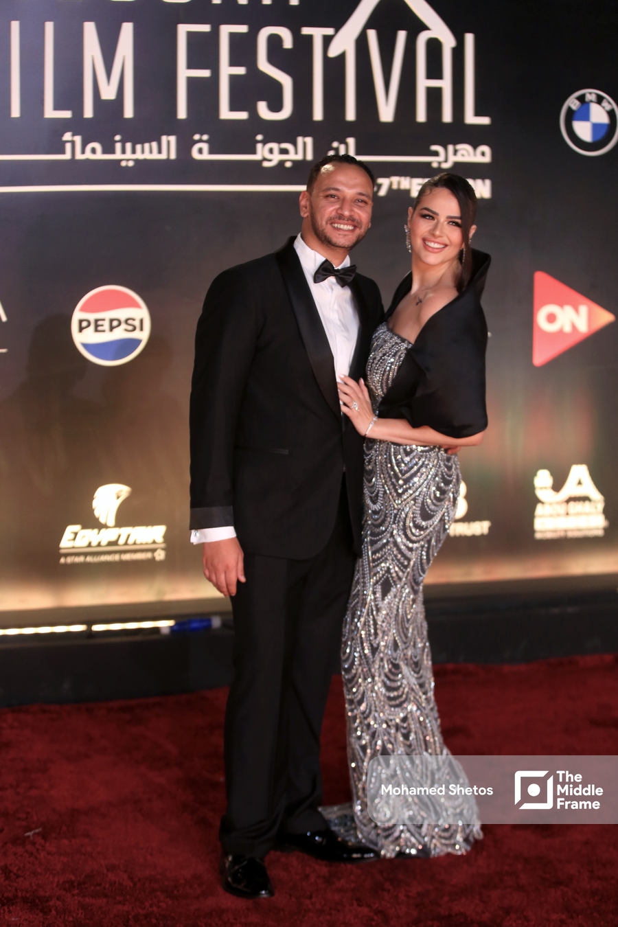 Hanadi Mahana and Ahmed Khaled Saleh at the El Gouna Film Festival 2024.