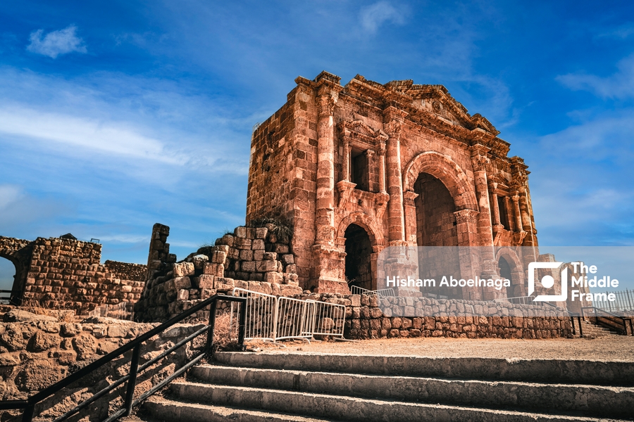 The gate of historical Jerash.
