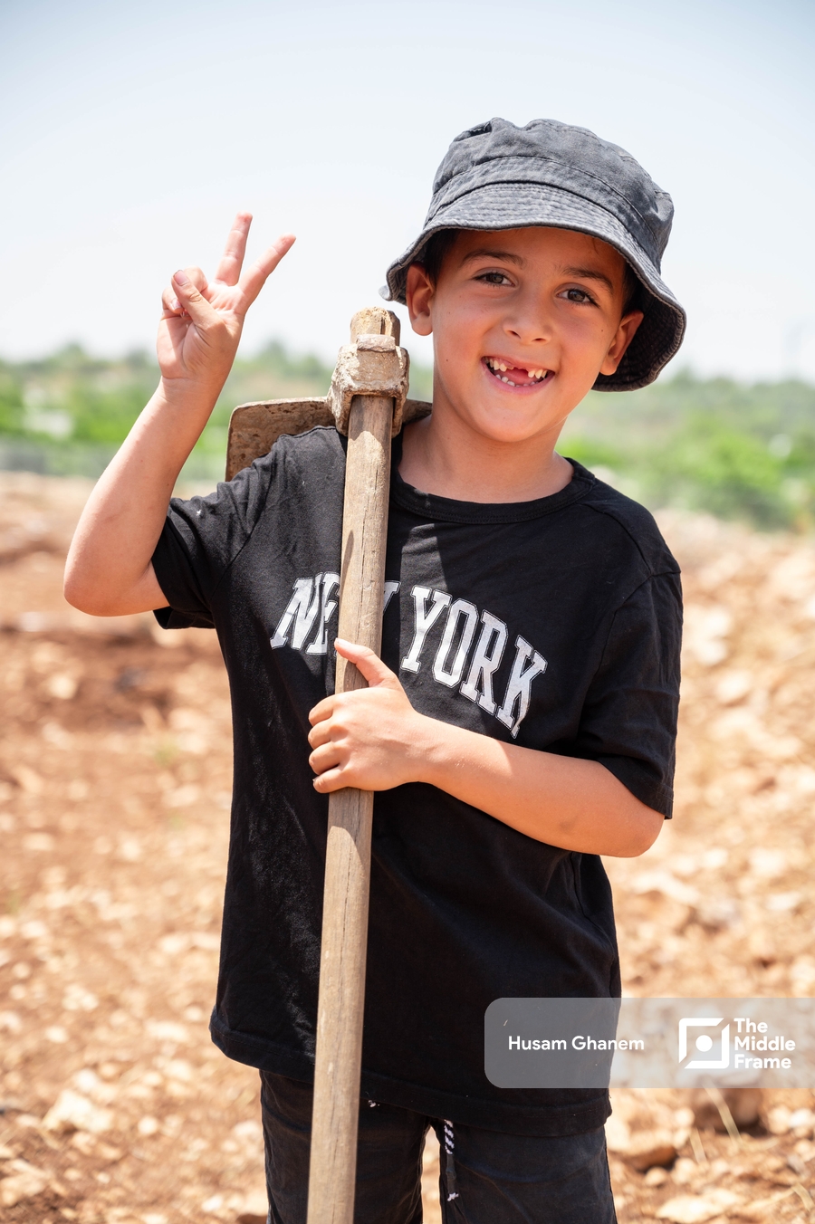Young Farmer from Flamiya village in Qalqilya District West Bank-Palestine.