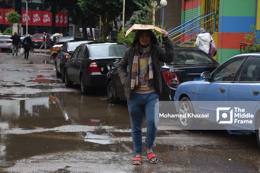 Heavy rain in Cairo