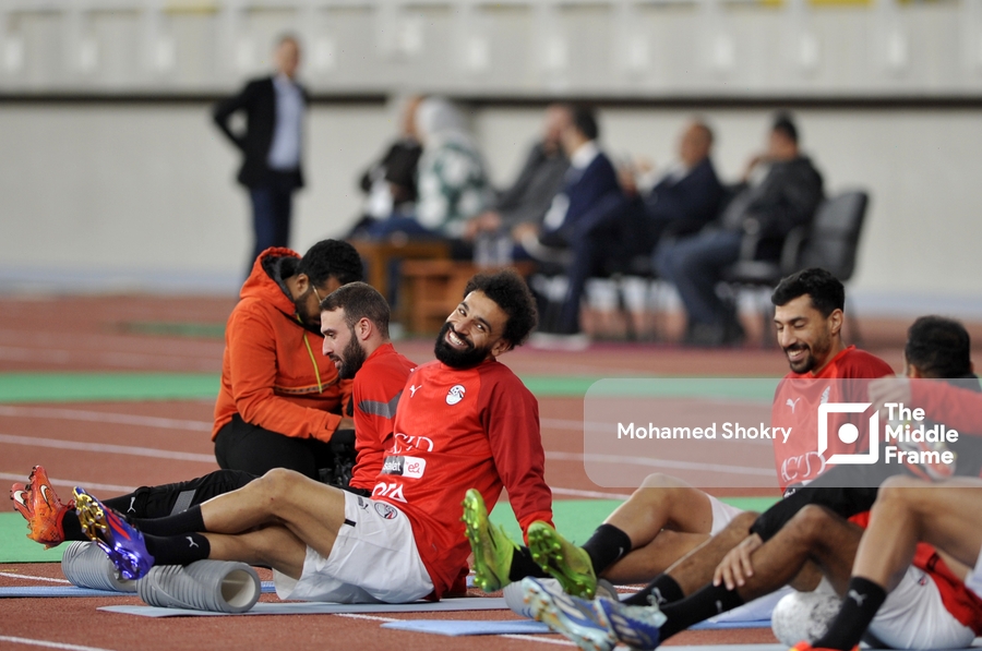 Mohamed Salah during Egypt's national team training in preparation for the African Nations Championship 2024