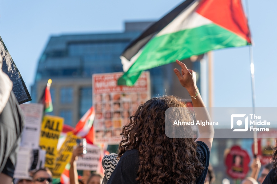 Commemorating October 7 in New York in support of Gaza.