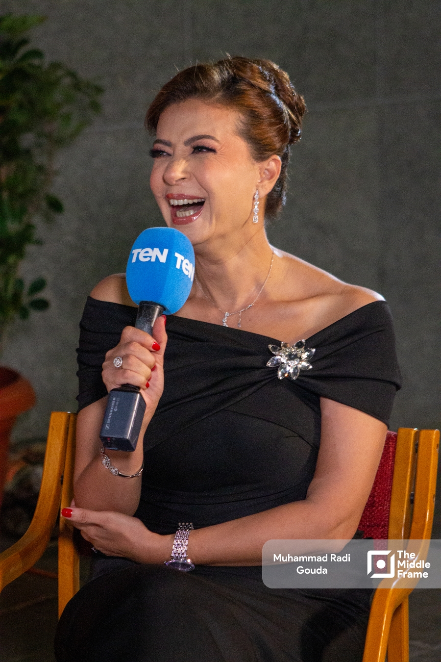 Manal Salama in an interview at the Alexandria International Film Festival for Mediterranean Countries