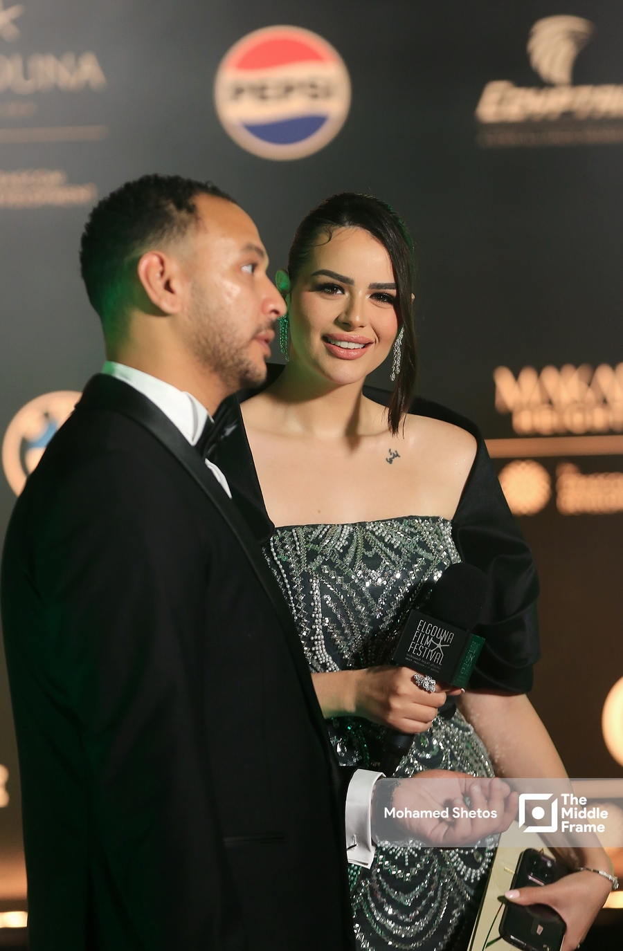 Hanadi Mahana and Ahmed Khaled Saleh at the El Gouna Film Festival 2024.