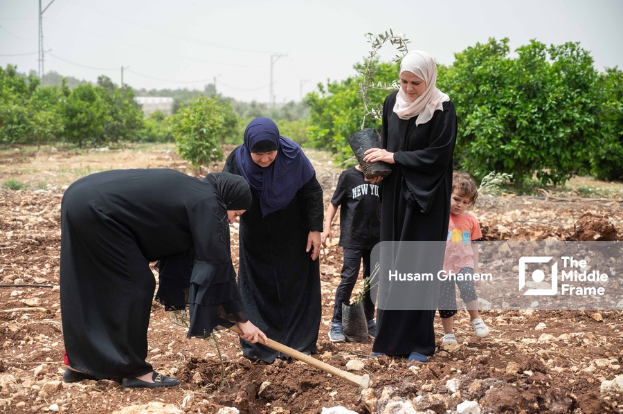 Farmers from Flamiya village in Qalqilya District West Bank-Palestine.