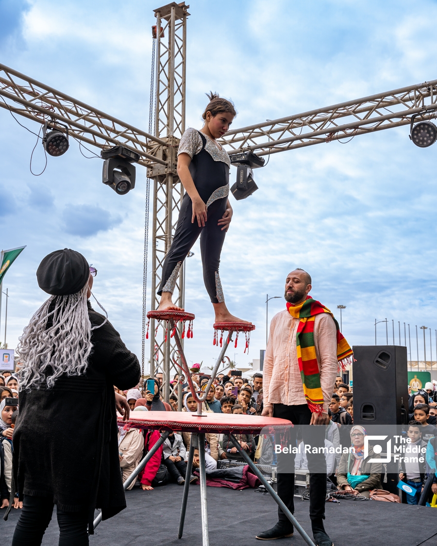 Circus performances in the audience of the Cairo International Book Fair 2024