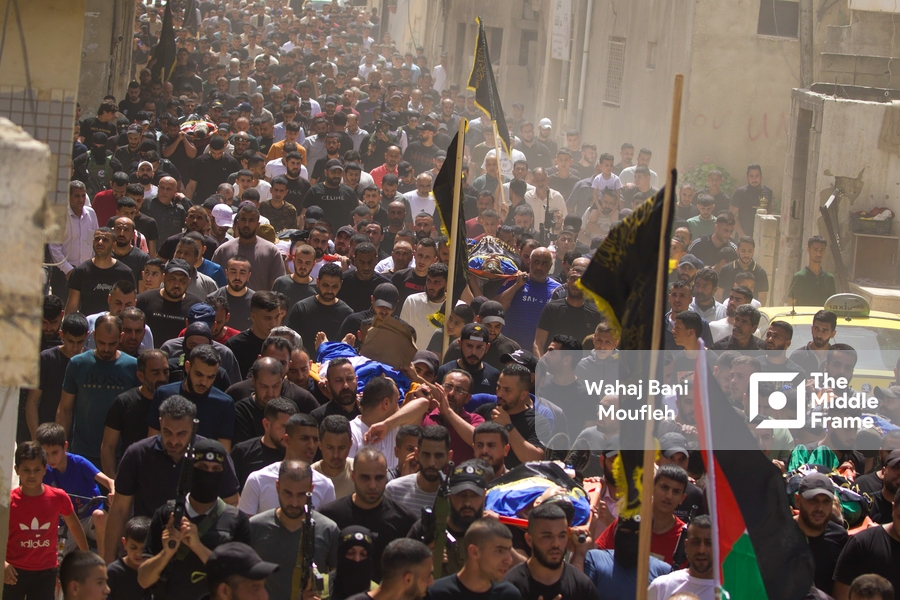 Martyrs funeral processions from Jenin refugee camp West Bank-Palestine ...