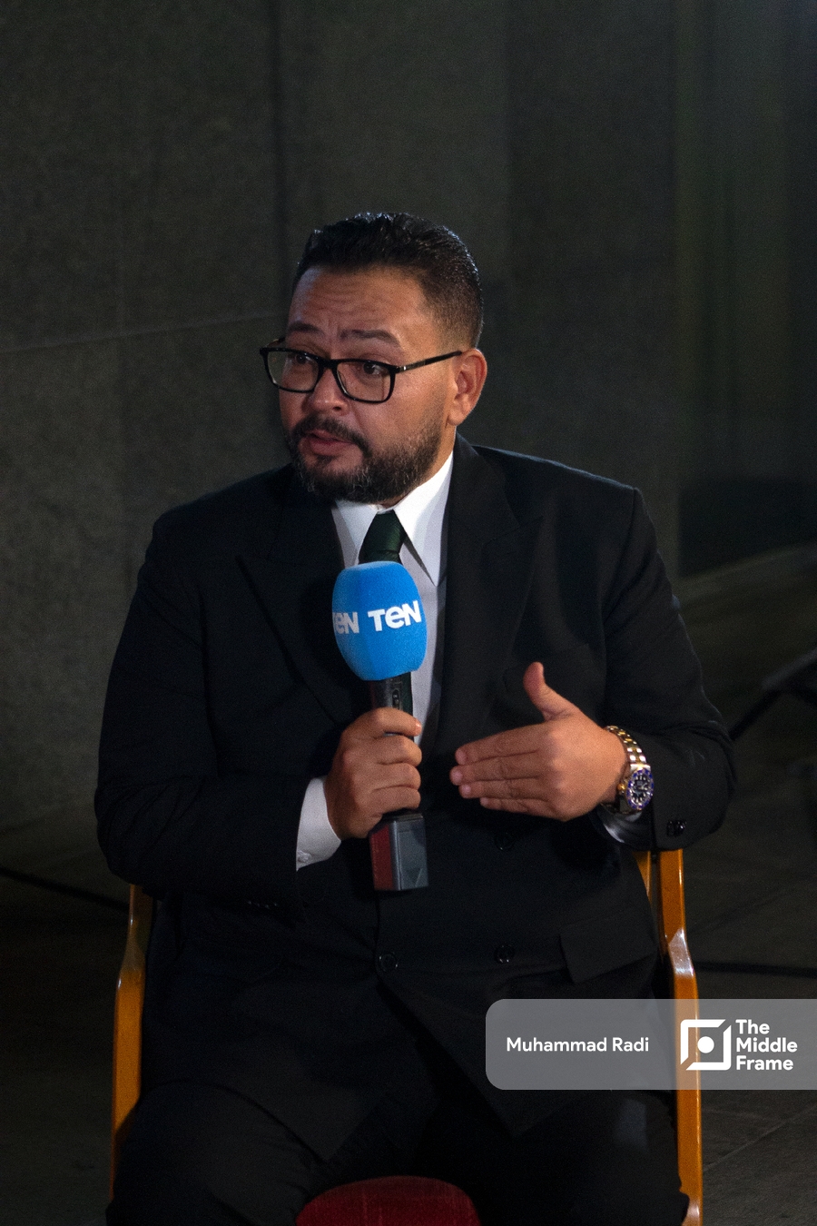 Ahmed Rizq at the Alexandria international film festival for Mediterranean countries