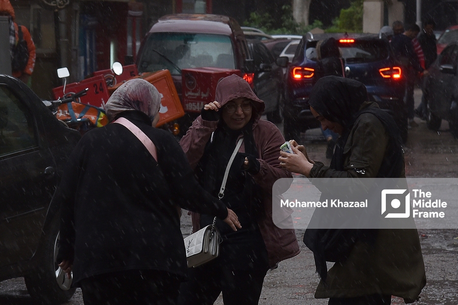 Heavy rain in Cairo