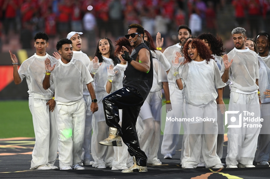 Al Ahly fans turned their back on Mohamed Ramadan during CAF’s Final ceremony performance in solidarity with Palestine.
