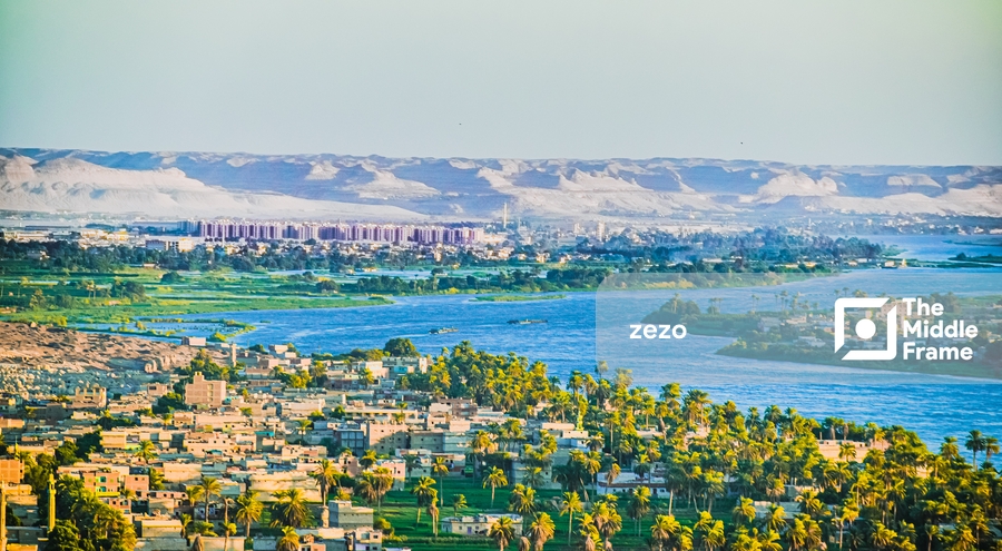 Nile river in Menya, a city in Egypt