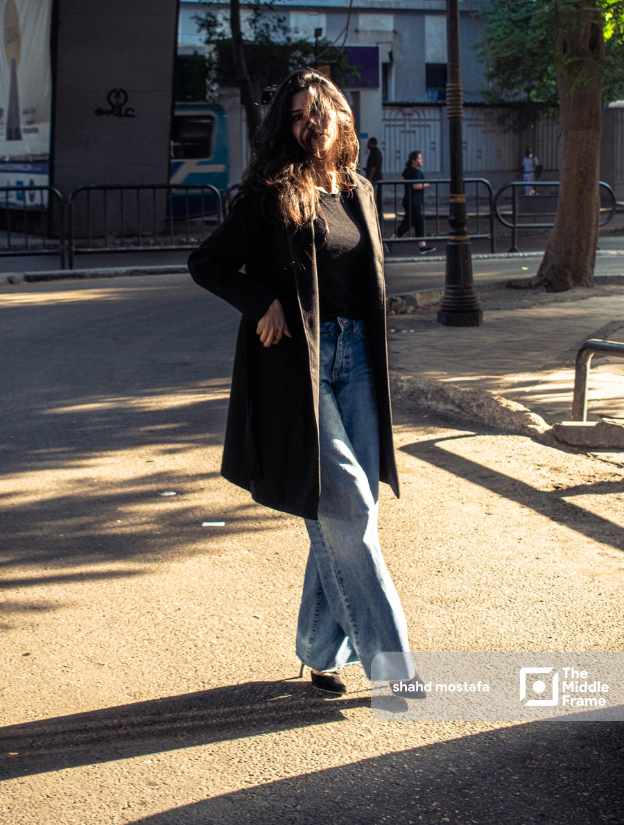 An Egyptian woman poses in sunlight