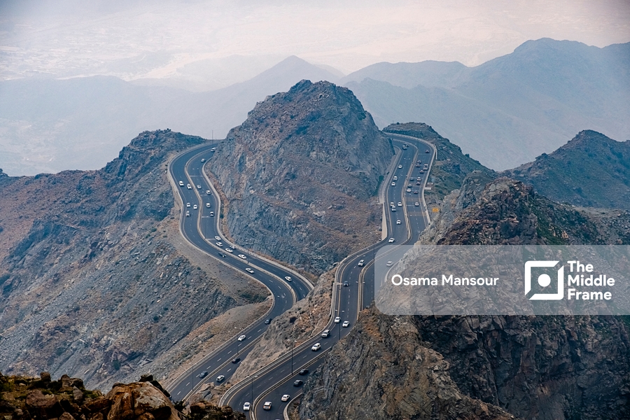 A breathtaking view of Al-Taif`s majestic mountains