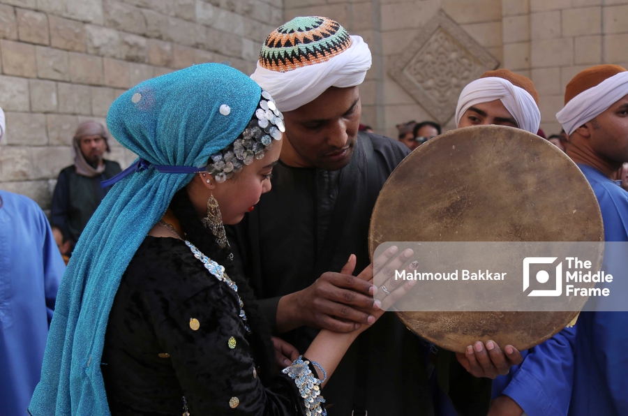 Drum Festival march on Al-Moez Street in Cairo