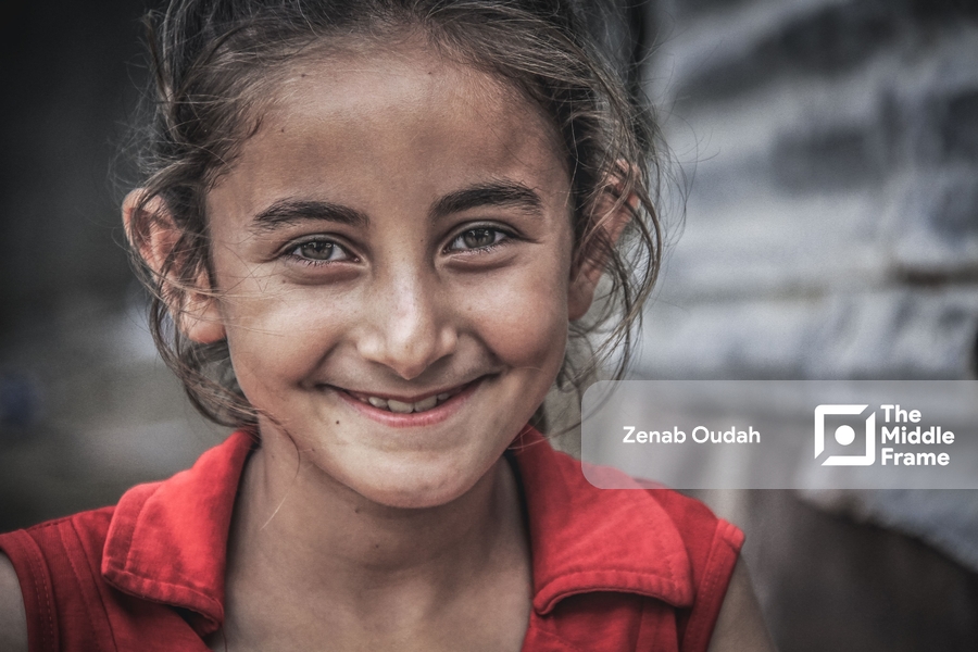 Portrait of a young Palestinian girl.