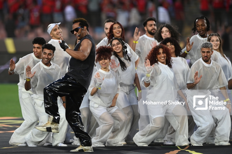 Al Ahly fans turned their back on Mohamed Ramadan during CAF’s Final ceremony performance in solidarity with Palestine.
