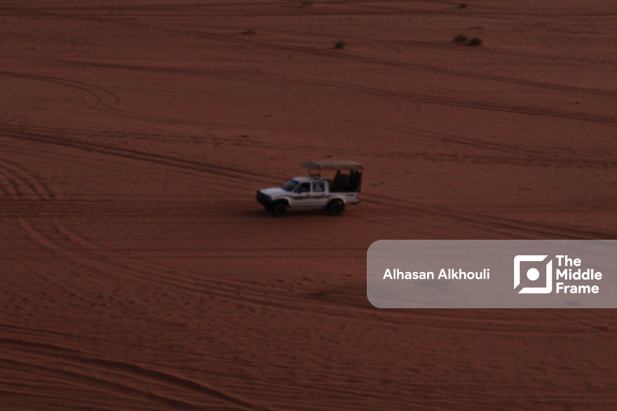 A car in a desert