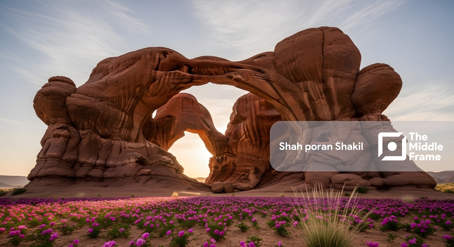 Rock formation in the desert