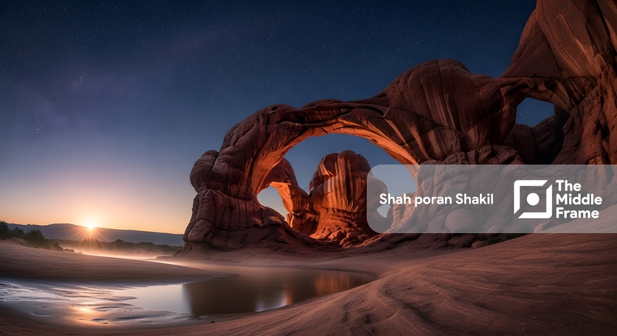 Rock formation in the desert