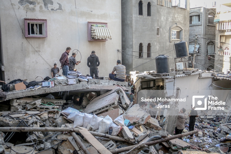 An Israeli airstrike targeted the Shan'a family's home in the Maghazi refugee camp.
