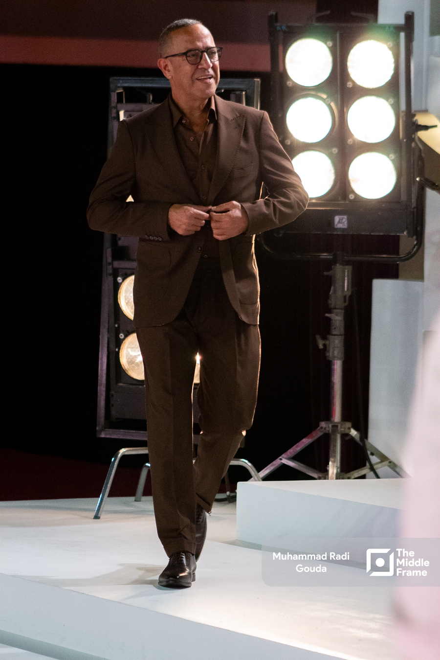 The famous actor Ashraf Abdel Baqi posing for the camera