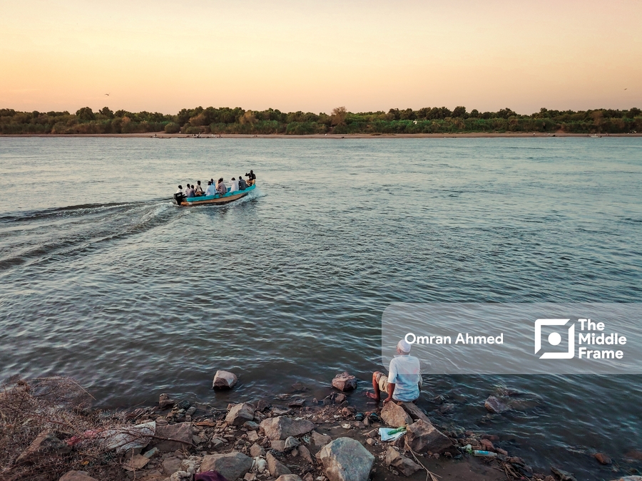 A boat on the Nile River in Sudan.
