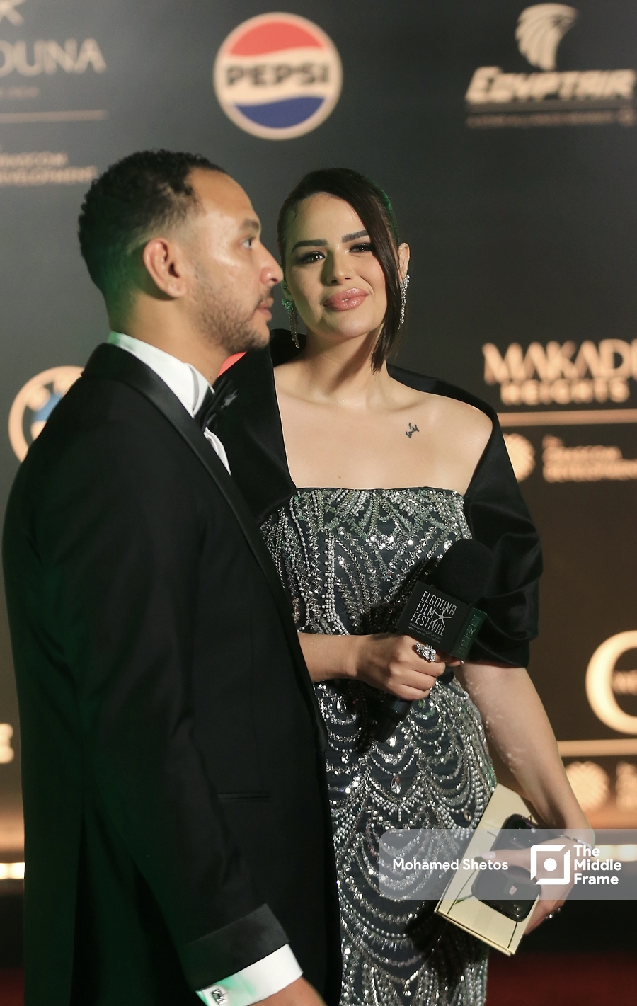 Hanadi Mahana and Ahmed Khaled Saleh at the El Gouna Film Festival 2024.