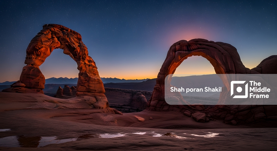 Rock formation in the desert