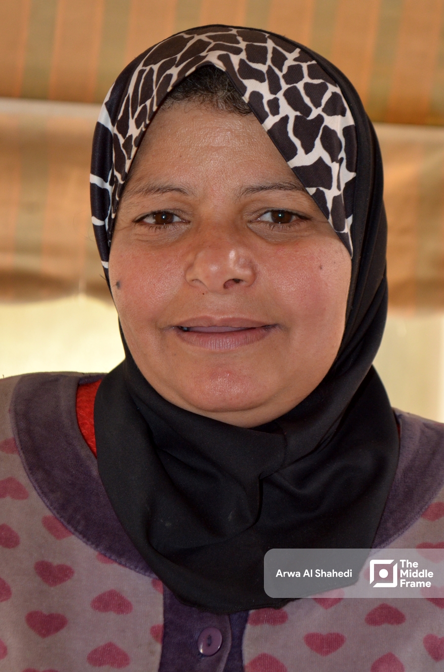 Portrait of a veiled Egyptian woman