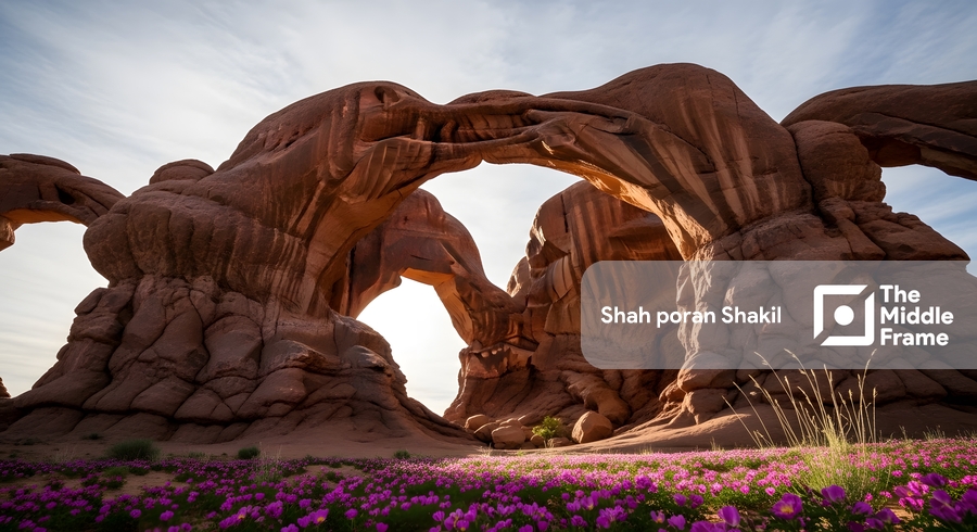 Rock formation in the desert