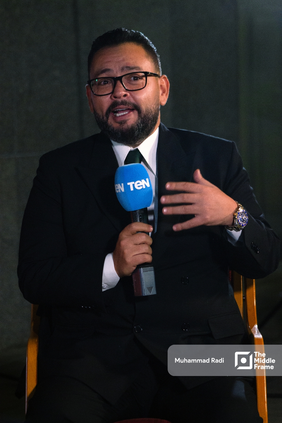 Ahmed Rizq at the Alexandria international film festival for Mediterranean countries