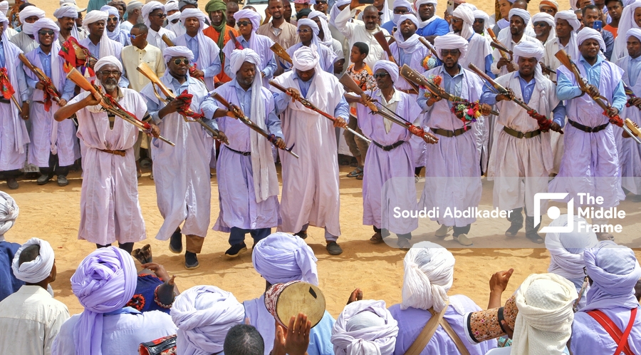 The Baroud dance, an Algerian folk dance.