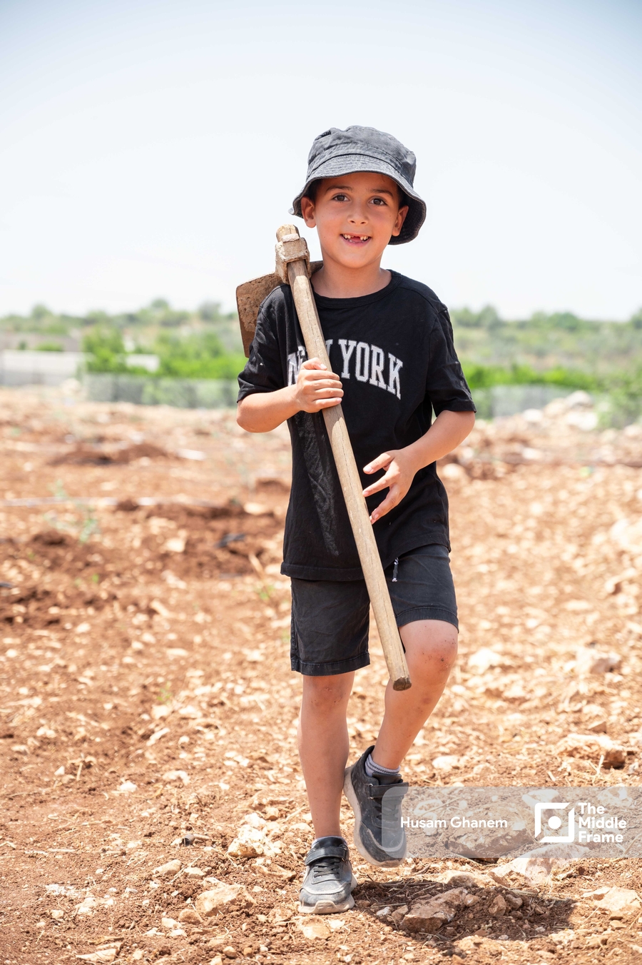 Young Farmer from Flamiya village in Qalqilya District West Bank-Palestine.