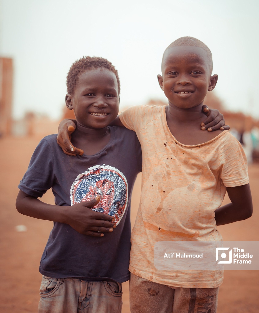 Arab African innocent smile.