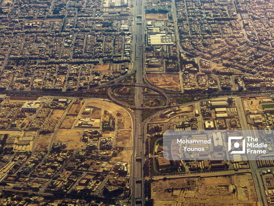 Riyadh's Urban Fabric: Highway Intersection and Residential Areas