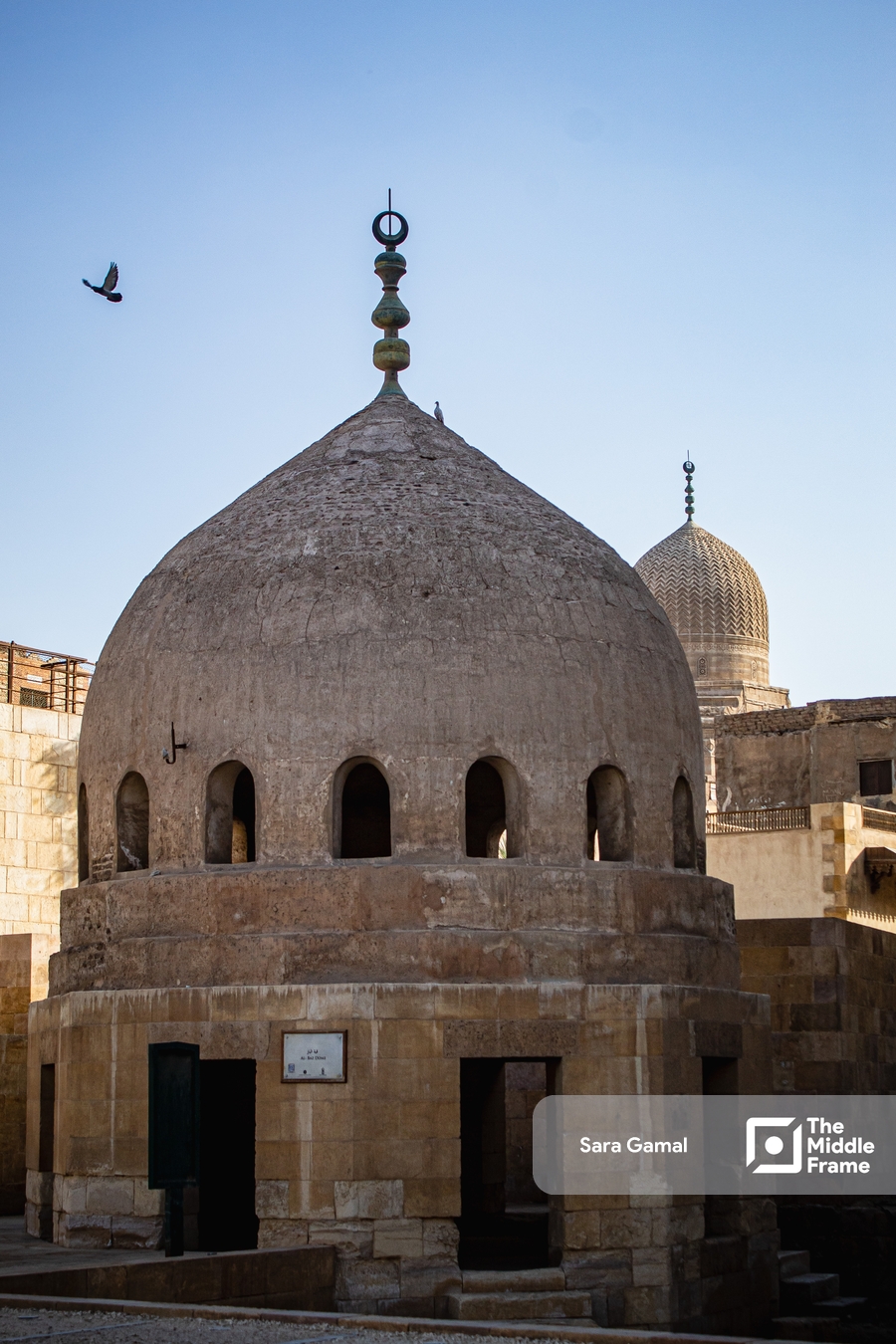 The domes of the mosque in Egypt.