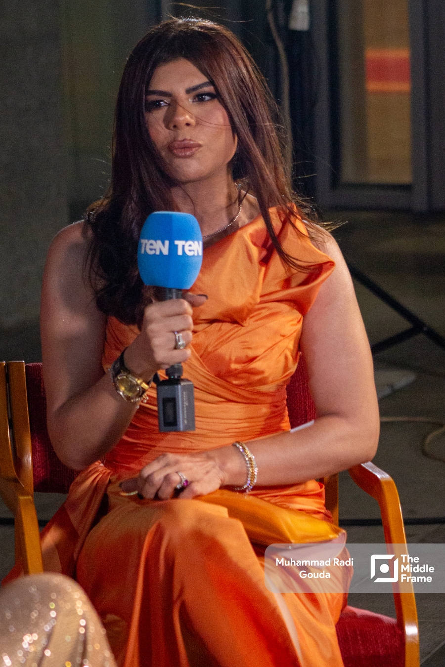 Amira Fathy in an interview at the Alexandria International Film Festival for Mediterranean Countries