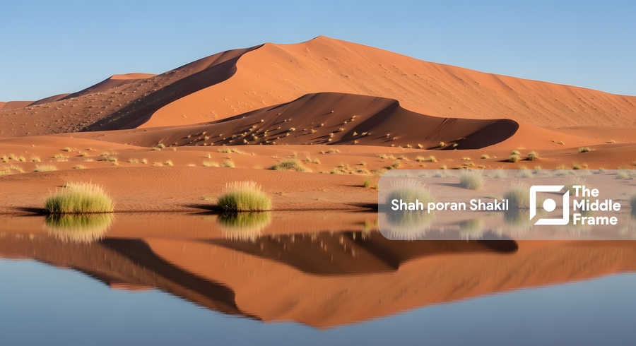 A river in the sahara desert - Saudi Arabia