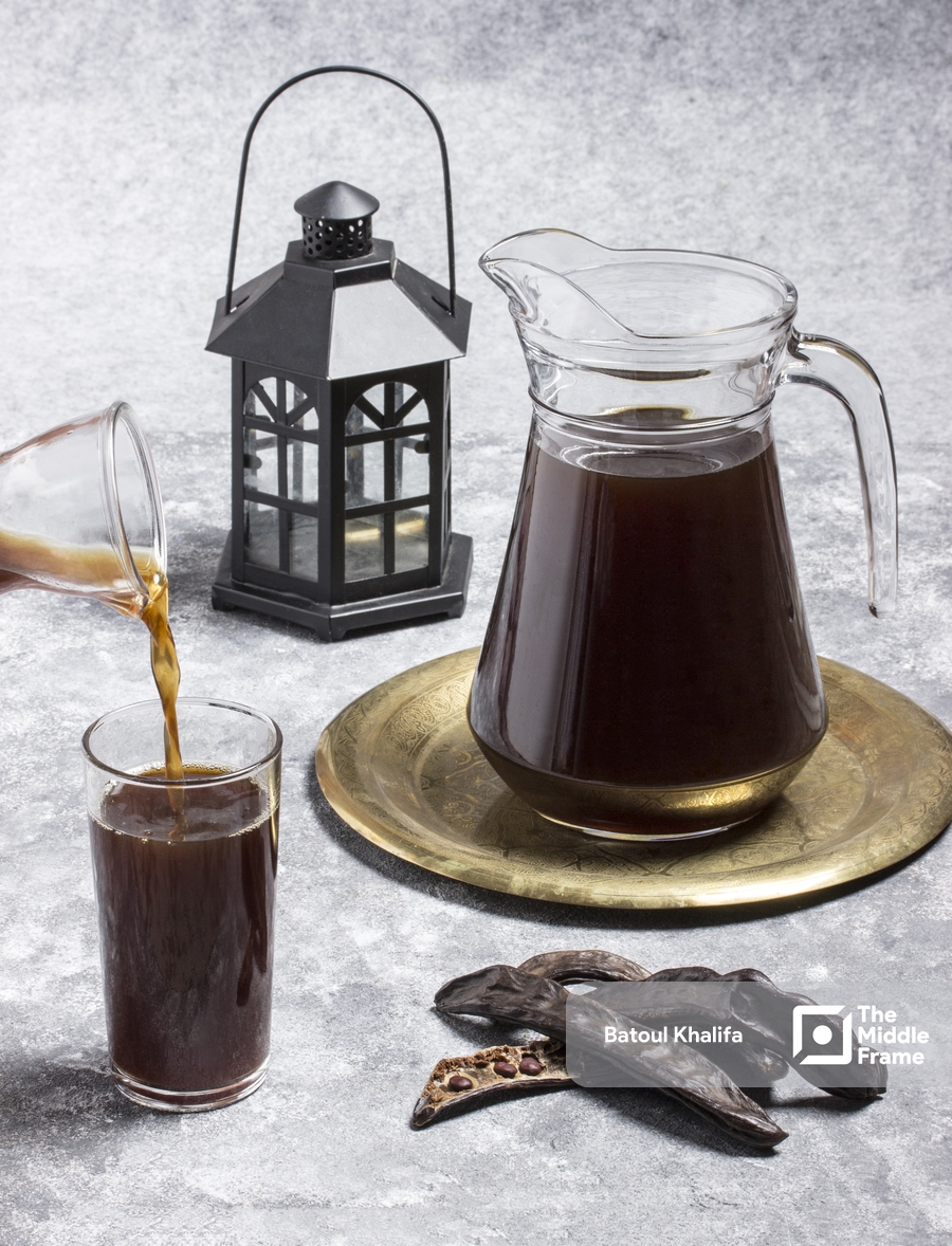Ramadan Drinks Carob Juice • The Middle Frame • Arab Stock Photos and