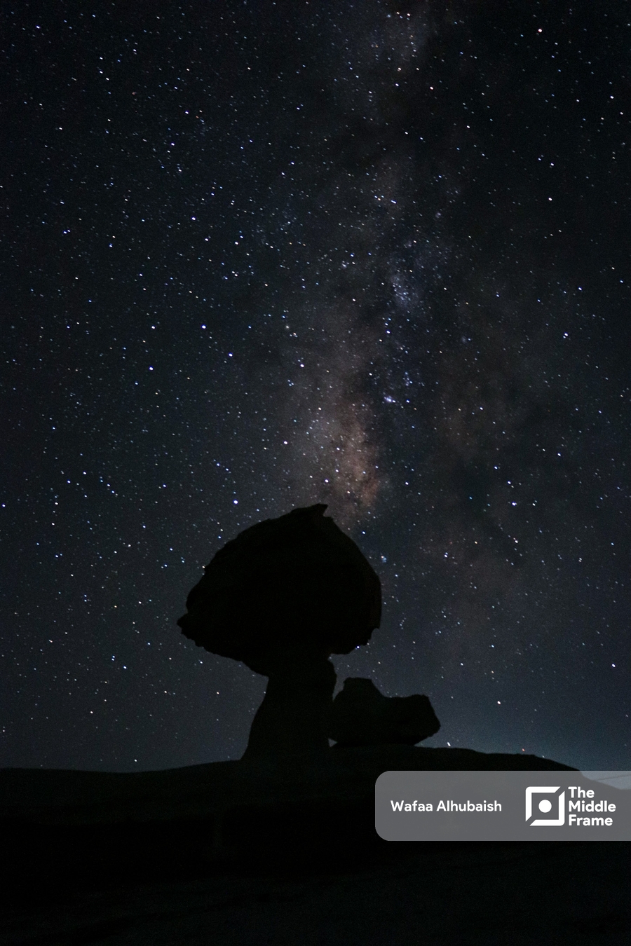 Mushroom Rock under the Milky Way