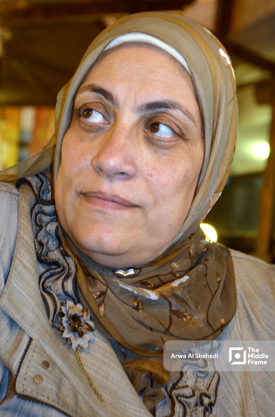 Portrait of a veiled Egyptian woman