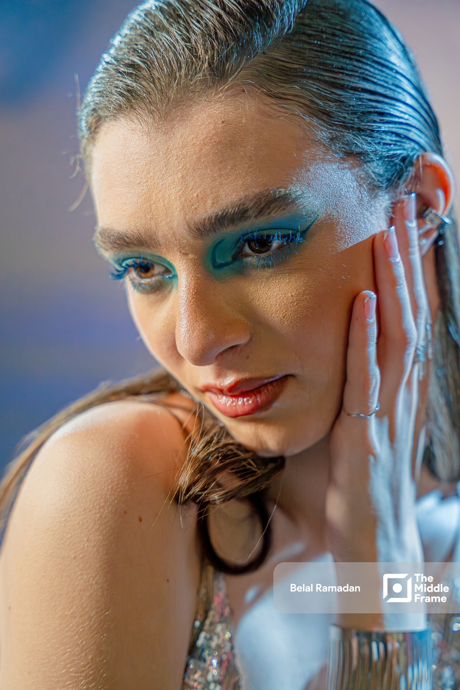 A portrait of an Egyptian model.