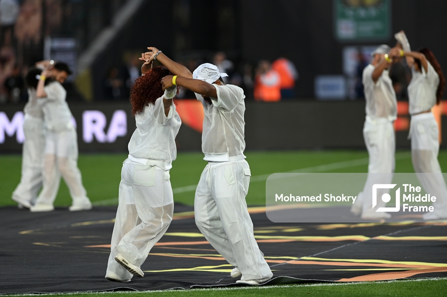Al Ahly fans turned their back on Mohamed Ramadan during CAF’s Final ceremony performance in solidarity with Palestine.