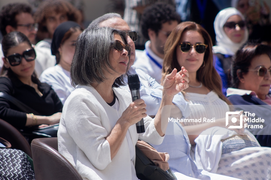 The Egyptian actress Salwa Mohamed Ali at the Alexandria Short Film Festival in Alexandria.