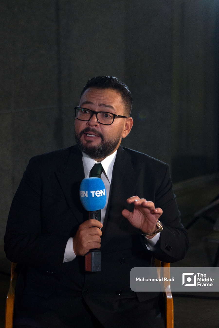 Ahmed Rizq at the Alexandria international film festival for Mediterranean countries