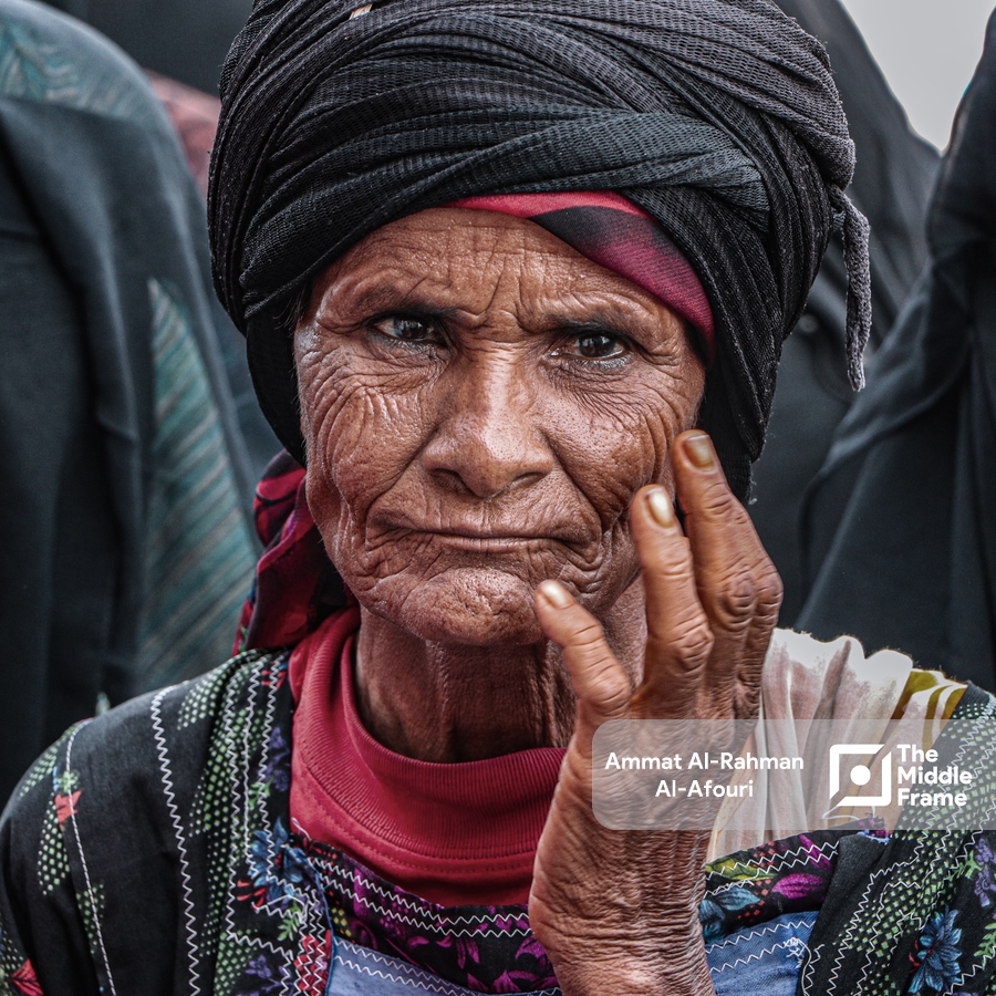 Portrait of an elderly woman.